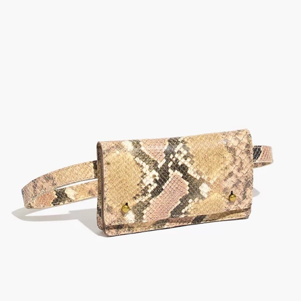 Madewell Leather Belt Bag: Snake Embossed Edition